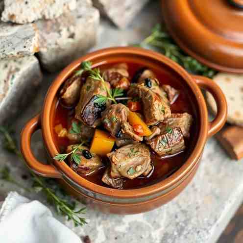 Easy Pork Stew with Kolokasi - Cypriot